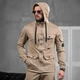 Спортивний костюм Кофта + Штани бежевий розмір 2XL - зображення 5