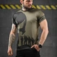 Потоотводящая мужская футболка Oblivion tactical coolmax с принтом Punisher олива размер S - изображение 1