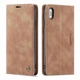 Чехол-книжка CaseMe из нубука для iPhone XS Светло-коричневый - изображение 1