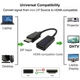 Перехідник DisplayPort (M) to HDMI (F) 0.15m (15cm) plastic, PVC, black DMHF4PP15K - зображення 5
