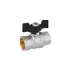 Кран кульовий Kroner 3/4" ВВ PN40 бабочка, нікельований - зображення 3