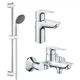 Набір змішувачів 3 в 1 для ванної кімнати Grohe QuickFix StartEdge S-Size UA202501SQ - зображення 1