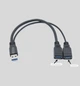Кабель USB 3.0 разветвитель, тип Y, 1 папа в 2 мами (3.0/3.0) - изображение 4
