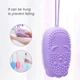 Мочалка масажна силіконова Bath Brush WN-12 двостороння з петлею Фіолетовий (1461М) - зображення 6
