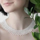Жіноче намисто, силянка біла, гердан, чокер Valensia White - изображение 1