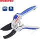 Секатор садовый с алюминиевыми рукоятками и наковальней Workpro SK5 PRO 215 мм (WP332012) - изображение 2