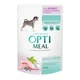 Вологий корм для собак OptiMeal Adult з кроликом та чорницею в соусі 100 г B2910602 - зображення 1