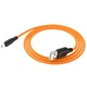 Дата кабель Hoco X21 Plus Silicone Lightning Cable (1m) Black / Orange - зображення 2