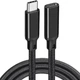 Кабель подовжувач Type-C male - Type-C female 3.1 gen 2 e-marker PD 100W 2 м Чорний (TCMF-2) - зображення 1