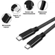 Кабель Type-C – Type-C 3.2 gen2 e-marker PD 100W 3 м Чорний (TC100W-3) - зображення 4