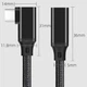 Кабель подовжувач Type-C male - Type-C female 3.2 Gen 2 E-Marker PD 100W кутовий 90 градусів 1 м Чорний (TCMF90-1) - зображення 4