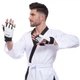 Перчатки для тхэквондо с фиксатором запястья Zelart Heroe 2310-W размер M White-Black - изображение 4