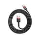 USB кабель Type-C Baseus Cafule USB for Type-C 3A 1m Red-Black (CATKLF-B91) - изображение 5