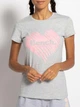 Футболка бавовняна жіноча Bench loveheart 120730 light grey EU36 UK8 XS (4251917431982) - изображение 2