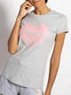 Футболка бавовняна жіноча Bench loveheart 120730 light grey EU36 UK8 XS (4251917431982) - изображение 3