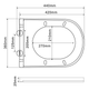 Унітаз підвісний Mixxus Premium ELLIPSE-0309-T1 GRAY 530x360x350mm система змиву TORNADO 1.0 (MP6655) - изображение 5