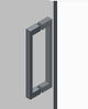 Двері в нішу Koer SR SD04-120x200-TR-07 прозоре скло Easy Clean 10мм, графіт (KR5388) - зображення 4