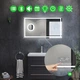 Прямоугольное зеркало с LED подсветкой 110 на 70 см, с Smart-блоком, линзой с подсветкой и подогревом, модель Karnet La Mir (karnetg195) - изображение 2