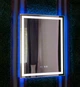 Прямоугольное зеркало с LED подсветкой 70 на 60 см, с двумя сенсорами, часами и подогревом, модель Karnet La Mir (karnetg06) - изображение 4