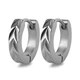 Серьги Spikes из медицинской стали 316L ZUO-2712-ST хаги с вырезом "Листья" - изображение 1