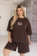 Летний женский спортивный костюм Fashion 54/56 шоколадный - изображение 2