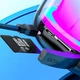 Миниатюрная портативная Bluetooth колонка с влагозащитой, эффектной синей и фиолетовой подсветкой - изображение 6