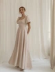 Светлое платье до косточки на короткий рукав vintage XXL бежевый 43338053 - изображение 1