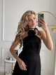 Чорне плаття з мереживною спідницею FirstWoman S чорний 43406363 - зображення 3