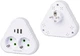 Сетевой разветвитель Voltronic F203-White тройник с заземлением 2 розетки + 2 USB + 1 Type-C, 2500W, 10A, 110-250V Max, Blister (YT38180) - изображение 3