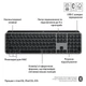Клавіатура бездротова Logitech MX Keys S для Mac Space Grey (920-011637) Клавіатура - зображення 6