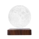 Магнітна левітаційна лампа HCNT Levitating Lamp Moon Dark Wood Grain (SIM10-GW5-M) - зображення 1