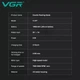 Аккумуляторная электробритва VGR V-377 шейвер с регулировкой скорости и LED-дисплеем Black - изображение 5