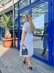 Сукня батистова, крою трапеція та з короткими рукавами Мод БЛК-7713, білий, розмір 50-52 - изображение 5