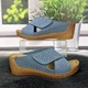 Шлёпанцы женские Inblu голубые кожаные на платформе 36р (23,5 см) 4958 - изображение 3