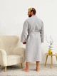 Мужской Комплект Халат Полотенце Серое Подарочный Набор "gentleman's Comfort" L (322484) - изображение 6