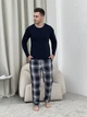 Чоловічий домашній піжамний комплект (штани+лонгслів) COSY M Синій (cosy578354) - зображення 1