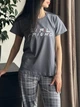 Пижама в стиле Family Look "Друзья" футболка и брюки в клетку M для нее - изображение 1