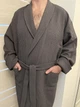 Вафельный халат Объятия Big size шаль 3xl серый - изображение 2