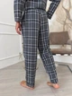 Чоловіча піжама із фланелі (штани+сорочка) у клітинку COSY 3XL Сірий (cosy1926793s5) - зображення 6