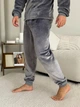 Пижама мужская M теплая Серая (кофта + штаны) Велсофт COSY - изображение 5