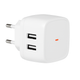 Зарядний пристрій KONI STRONG KS74 Lightning cable, 2 х USB, 2.1A, 10.5W, White - зображення 1