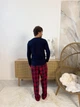 Чоловічий піжамний комплект "Глен"HH лонгслів+штани COSY 2XL Червоний (cosy4089456s4) - зображення 4