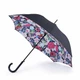 Зонт-трость Fulton Bloomsbury-2 L754 Vibrant Floral черный складной полуавтоматический - изображение 1
