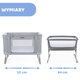 Łóżeczko dziecięce dostawne Chicco Next2Me Forever Moongrey 3 w 1 Szare (8058664140510) - obraz 8