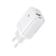 Сетевое зарядное устройство Piko TC-PD332 USB-C + USB-A PD 3.0 QC 3.0 GaN 33Вт White (1283126597794) - изображение 1