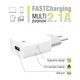 Мережевий зарядний пристрій Piko TC-121 USB-A Fast Charge 2.1A 10.5Вт White (1283126492181) - зображення 2