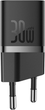 Зарядний пристрій Baseus GaN5 Fast Charger 1C 30W EU + Data Cable Type-C to Typ-C 100W Black (P10110902113-00) - зображення 3