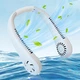 Безлопатевий вентилятор на шию тришвидкісний на акумуляторі для шиї Hanging Neck Fan Білий - изображение 2