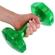Гантель для фитнеса с TPU покрытием Zelart Jelly Urethane Coated Dumbbells Салатовый TA-2946-10LB - изображение 3