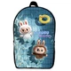 Рюкзак Лабубу (School Gear bag Labubu 08) чорний, 39 х 27 х 14 см - зображення 1